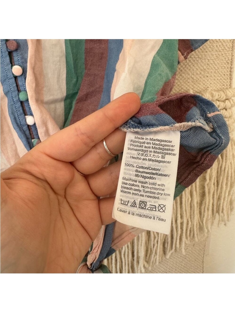 Madewell Novel Tie-Front Button Top - Picture 4 of 6